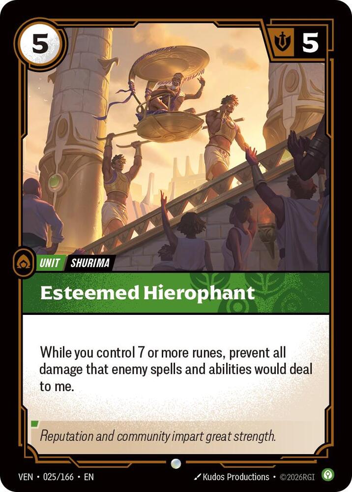 Vendetta - 025/166 - Esteemed Hierophant - Common