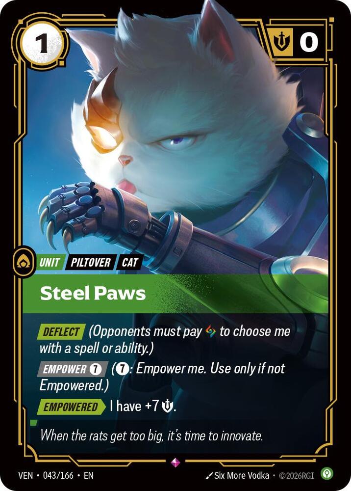 Vendetta - 043/166 - Steel Paws - Rare - Foil