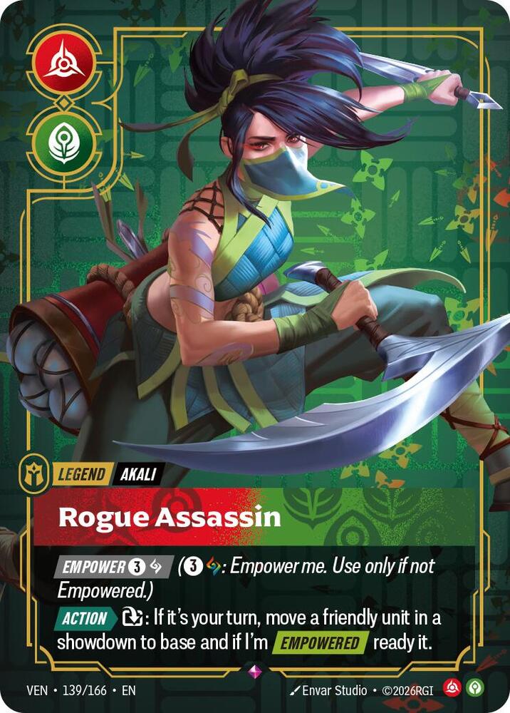 Vendetta - 139/166 - Akali, Rogue Assassin - Rare - Foil