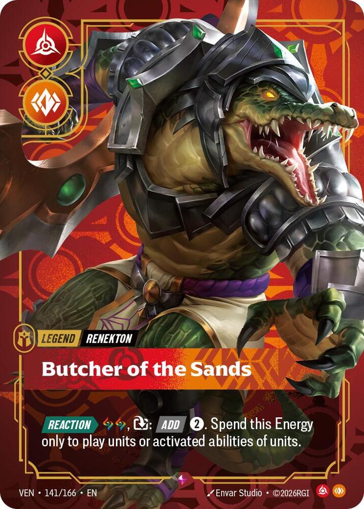 Vendetta - 141/166 - Renekton, Butcher of the Sands - Rare - Foil