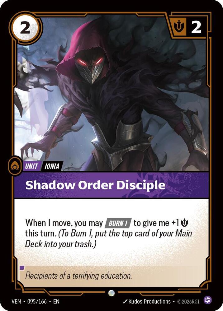 Vendetta - 095/166 - Shadow Order Disciple - Common