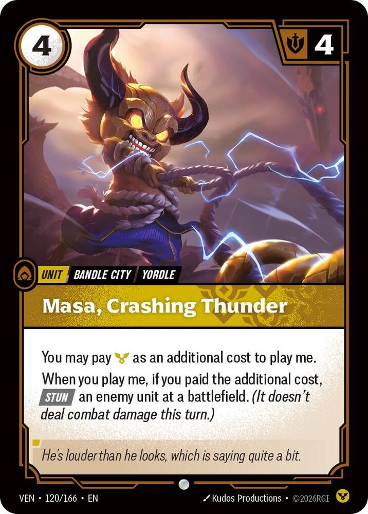 Vendetta - 120/166 - Masa, Crashing Thunder - Common