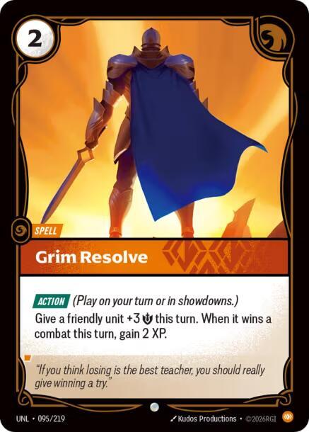 Unleashed - 095/219 - Grim Resolve - Common - Foil