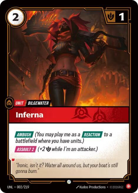 Unleashed - 002/219 - Inferna - Common - Foil