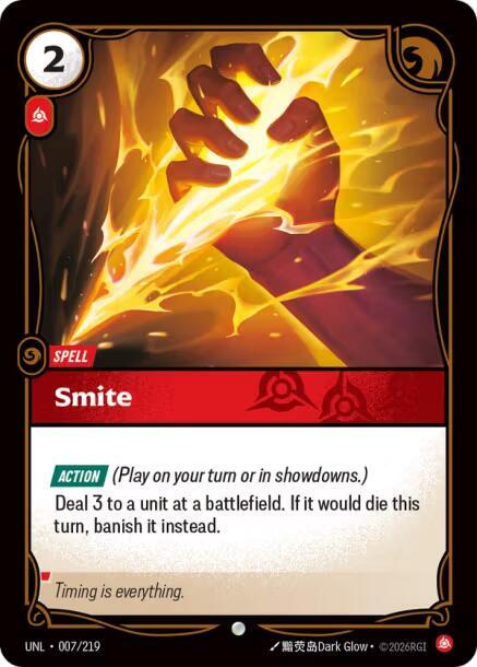 Unleashed - 007/219 - Smite - Common - Foil