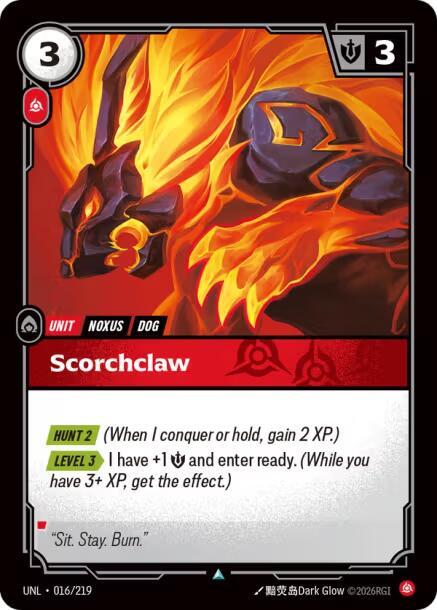 Unleashed - 016/219 - Scorchclaw - Uncommon - Foil