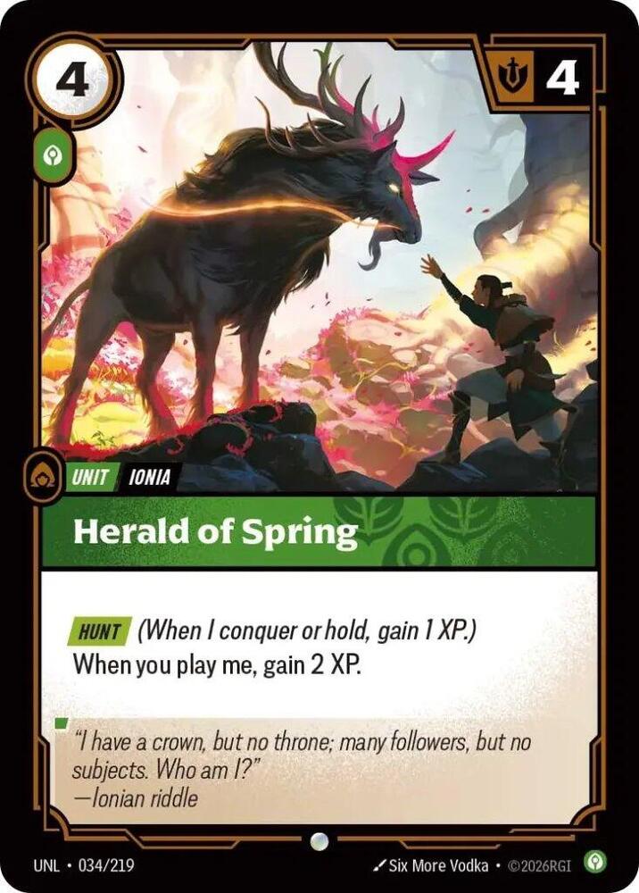 Unleashed - 034/219 - Herald of Spring - Common - Foil