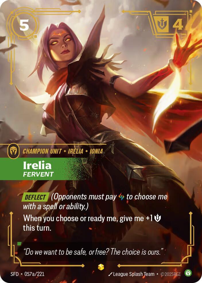 Spiritforged - 057 - Irelia Fervent Alternate Art - Showcase
