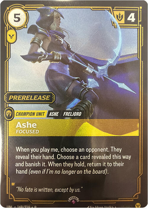 Organized Play Promotional Cards - 169/219 - Ashe, Focused - Promo - Foil