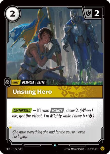 Organized Play Promotional Cards - 167/221 - Unsung Hero - Promo - Foil