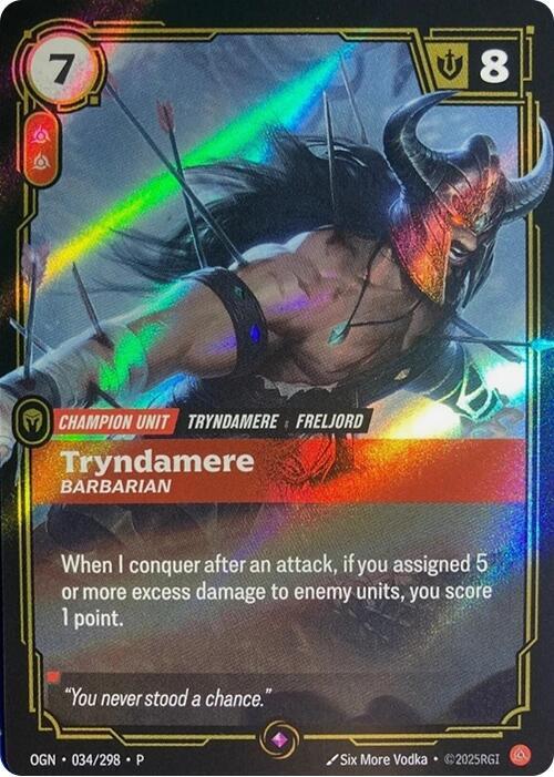 Organized Play Promotional Cards - 034/298 - Tryndamere, Barbarian - Promo - Foil