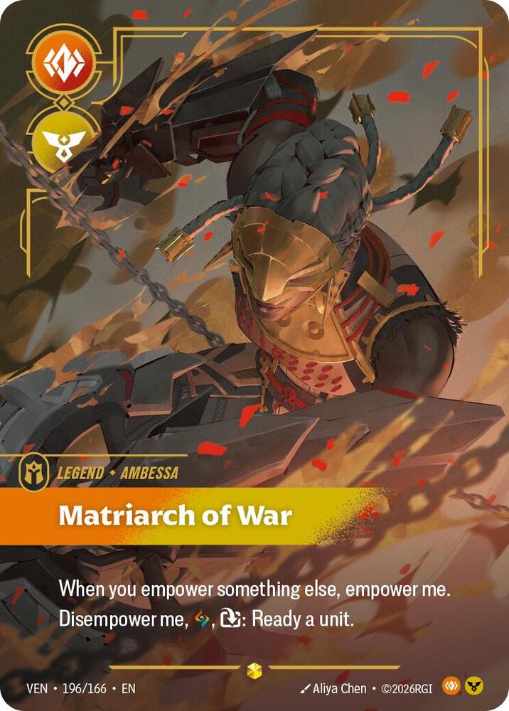 Vendetta - 196/166 - Ambessa, Matriarch of War (Overnumbered) - Showcase - Foil