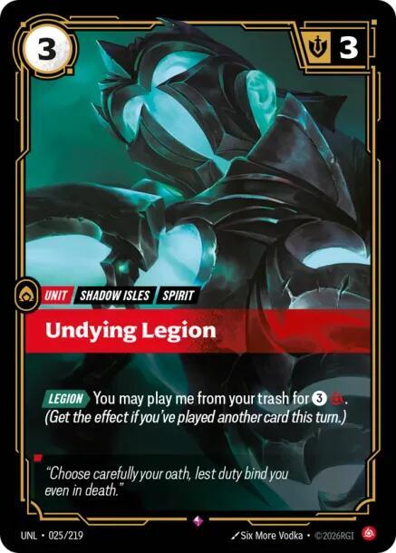 Unleashed - 025/219 - Undying Legion - Rare - Foil