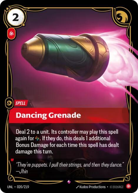 Unleashed - 020/219 - Dancing Grenade - Rare - Foil