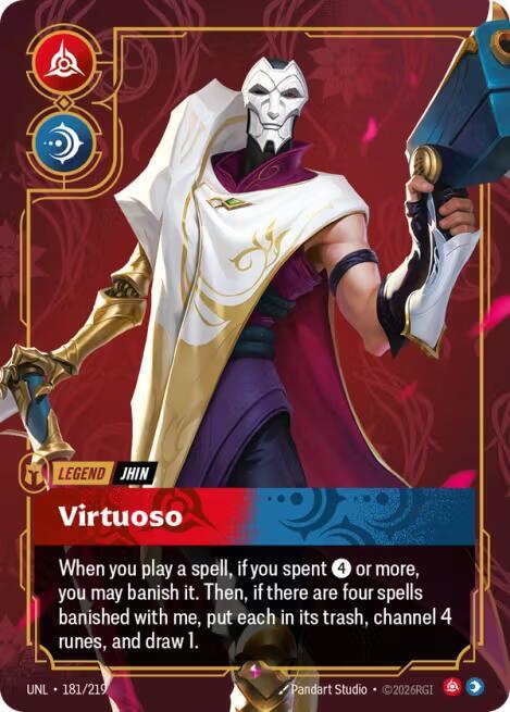 Unleashed - 181/219 - Jhin - Virtuoso - Rare - Foil