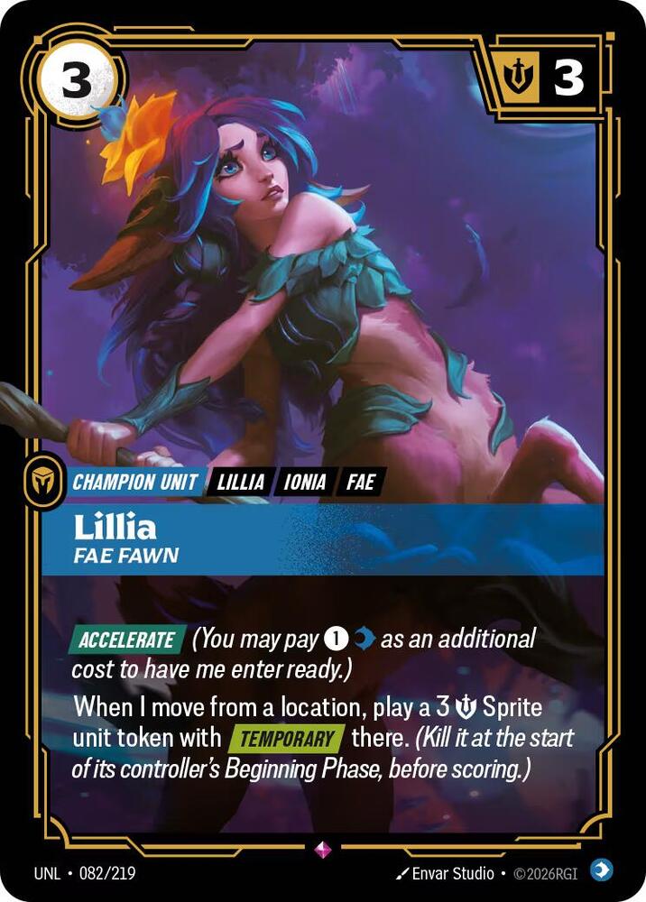 Unleashed - 082/219 - Lillia - Fae Fawn - Rare - Foil