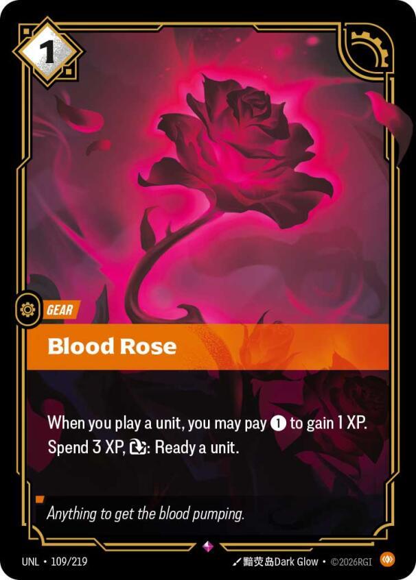 Unleashed - 109/219 - Blood Rose - Rare - Foil