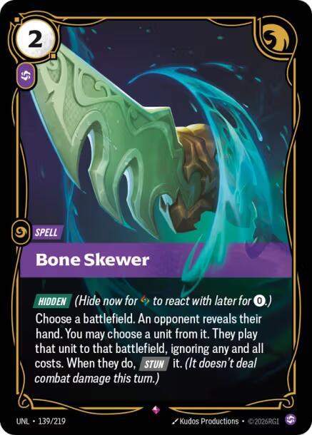 Unleashed - 139/219 - Bone Skewer - Rare - Foil