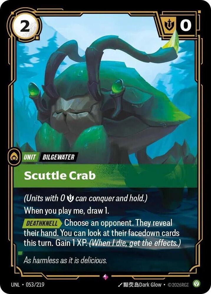 Unleashed - 053/219 - Scuttle Crab - Rare - Foil