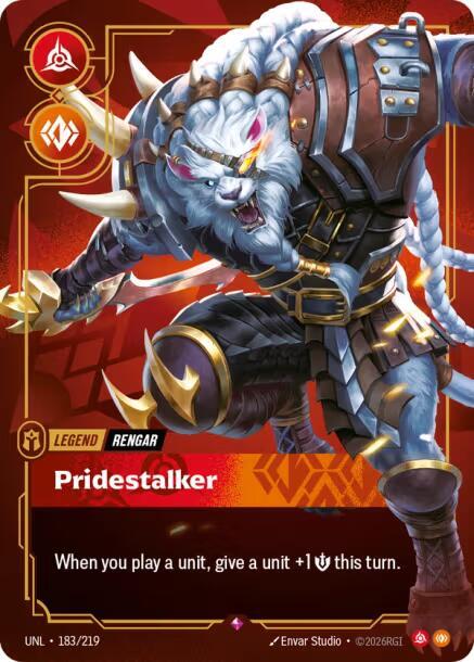 Unleashed - 183/219 - Rengar - Pridestalker - Rare - Foil