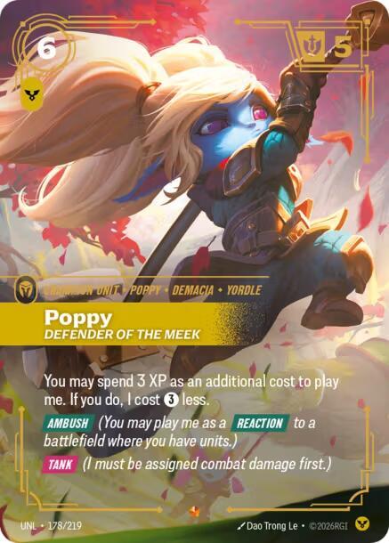 Unleashed - 178/219 - Poppy - Defender of the Meek - Epic - Foil