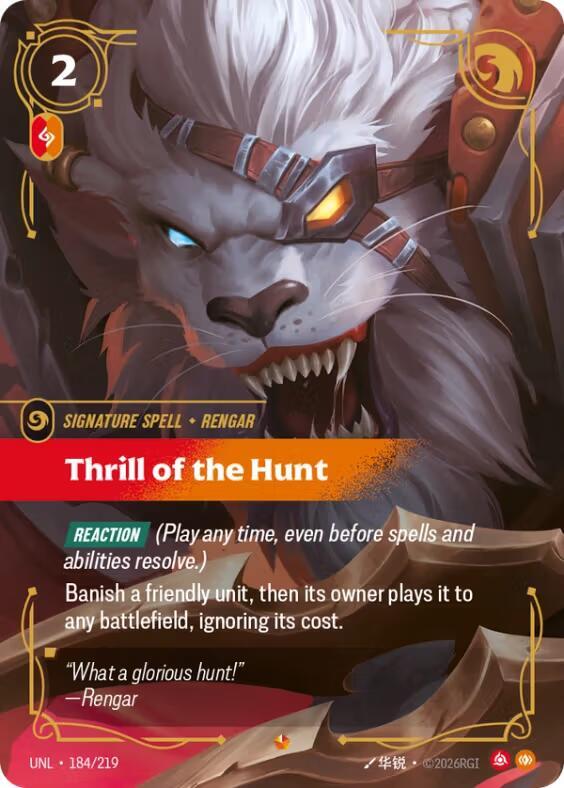 Unleashed - 184/219 - Thrill of the Hunt - Epic - Foil