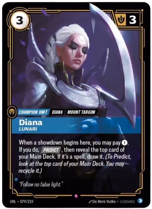 Unleashed - 079/219 - Diana - Lunari - Rare - Foil