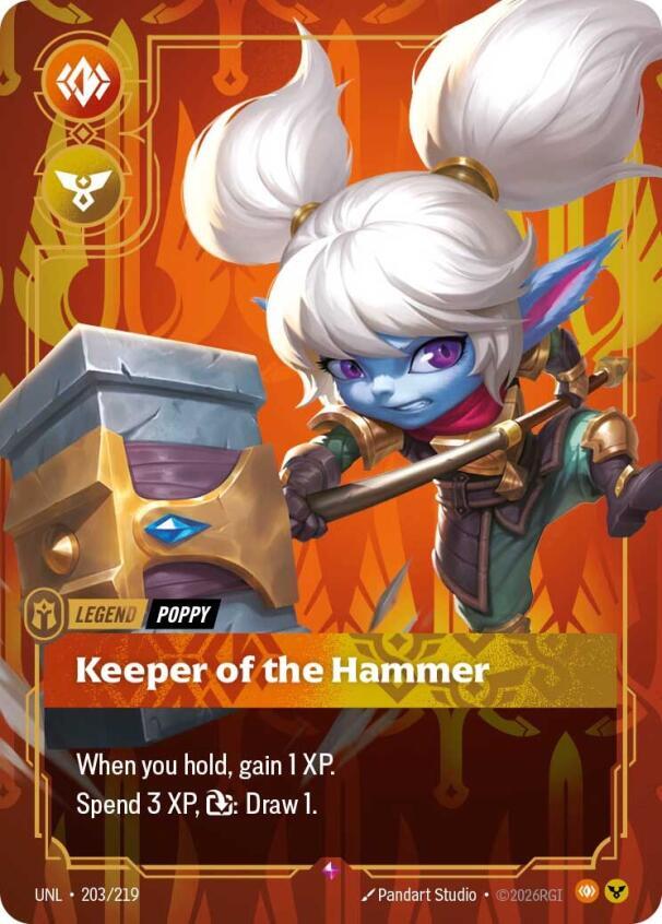 Unleashed - 203/219 - Poppy - Keeper of the Hammer - Rare - Foil