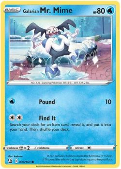 Battle Styles - 034/163 - Galarian Mr. Mime - Common