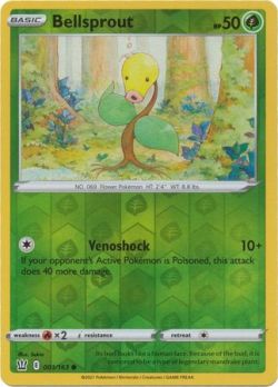Battle Styles - 001/163 - Bellsprout - Common Reverse Holo
