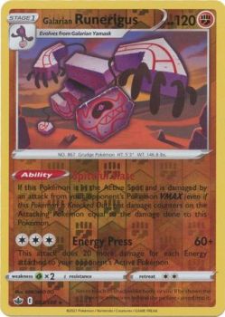 Chilling Reign - 083/198 - Galarian Runerigus - Holo Rare Reverse Holo