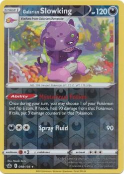 Chilling Reign - 098/198 - Galarian Slowking - Holo Rare Reverse Holo