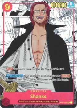 OP01-120 - Shanks (Parallel) (Alternate Manga Background Art) - Secret Rare - Parallel - Non Foil