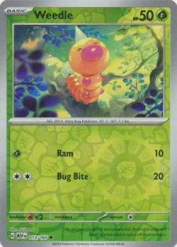 Scarlet & Violet 151 - 013/165 - Weedle  - Common Reverse Holo