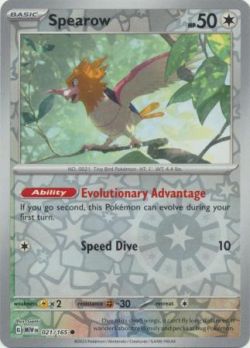 Scarlet & Violet 151 - 021/165 - Spearow  - Common Reverse Holo