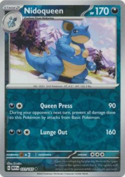 Scarlet & Violet 151 - 031/165 - Nidoqueen  - Uncommon Reverse Holo