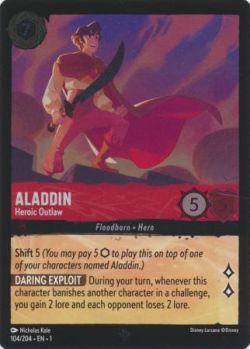 The First Chapter - 104/204 - Aladdin - Heroic Outlaw - Super Rare Cold Foil