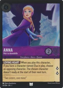 The First Chapter - 035/204 - Anna - Heir to Arendelle - Uncommon Cold Foil