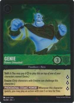 The First Chapter - 076/204 - Genie - Powers Unleashed - Rare Cold Foil