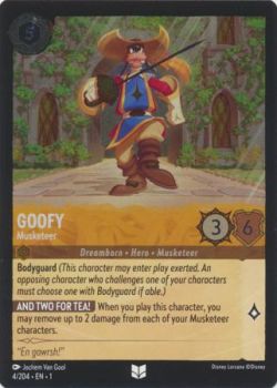 The First Chapter - 004/204 - Goofy - Musketeer - Uncommon Cold Foil