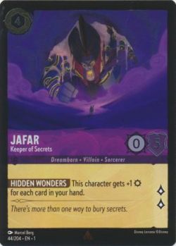 The First Chapter - 044/204 - Jafar - Keeper of Secrets - Rare Cold Foil