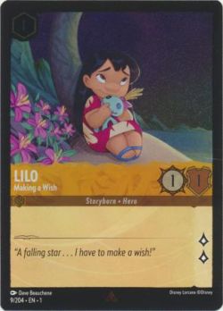 The First Chapter - 009/204 - Lilo - Making a Wish - Rare Cold Foil