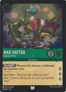 The First Chapter - 086/204 - Mad Hatter - Gracious Host - Uncommon Cold Foil