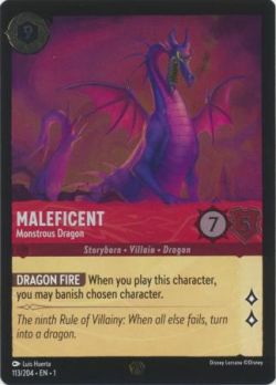 The First Chapter - 113/204 - Maleficent - Monstrous Dragon - Legendary Cold Foil