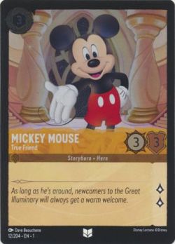 The First Chapter - 012/204 - Mickey Mouse - True Friend - Uncommon Cold Foil