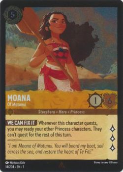 The First Chapter - 014/204 - Moana - Of Motunui - Rare Cold Foil