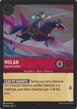 The First Chapter - 118/204 - Mulan - Imperial Soldier (Oversized) - Super Rare Cold Foil