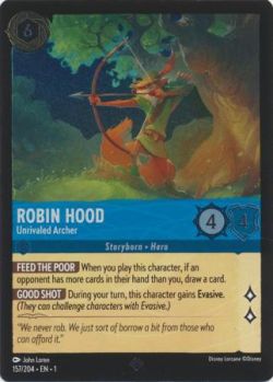 The First Chapter - 157/204 - Robin Hood - Unrivaled Archer - Super Rare Cold Foil