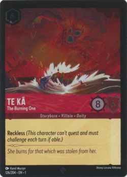 The First Chapter - 126/204 - Te Ka - The Burning One - Super Rare Cold Foil
