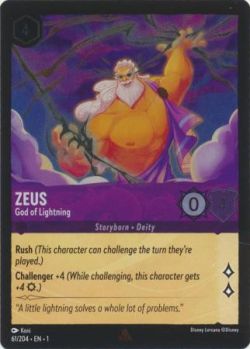 The First Chapter - 061/204 - Zeus - God of Lightning - Rare Cold Foil